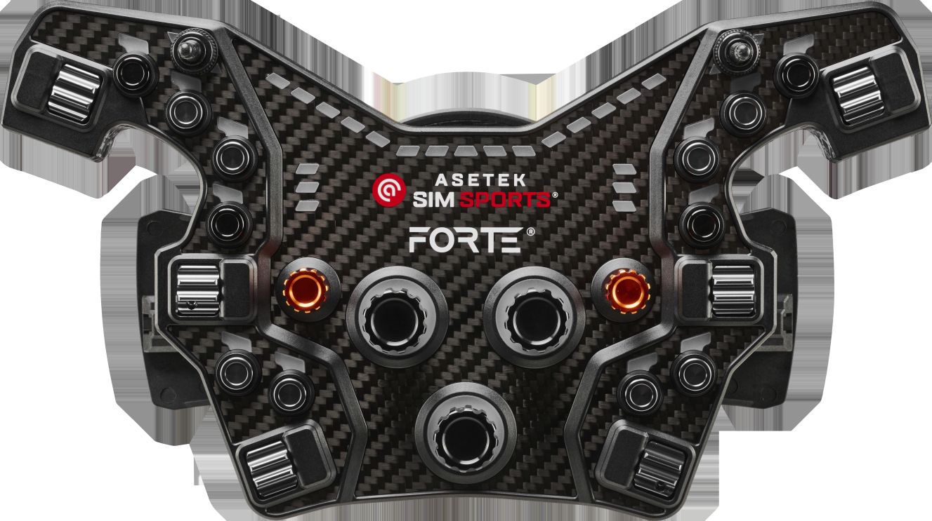 Asetek Forte® Formula Button Box (Black, Alu. Buttons)