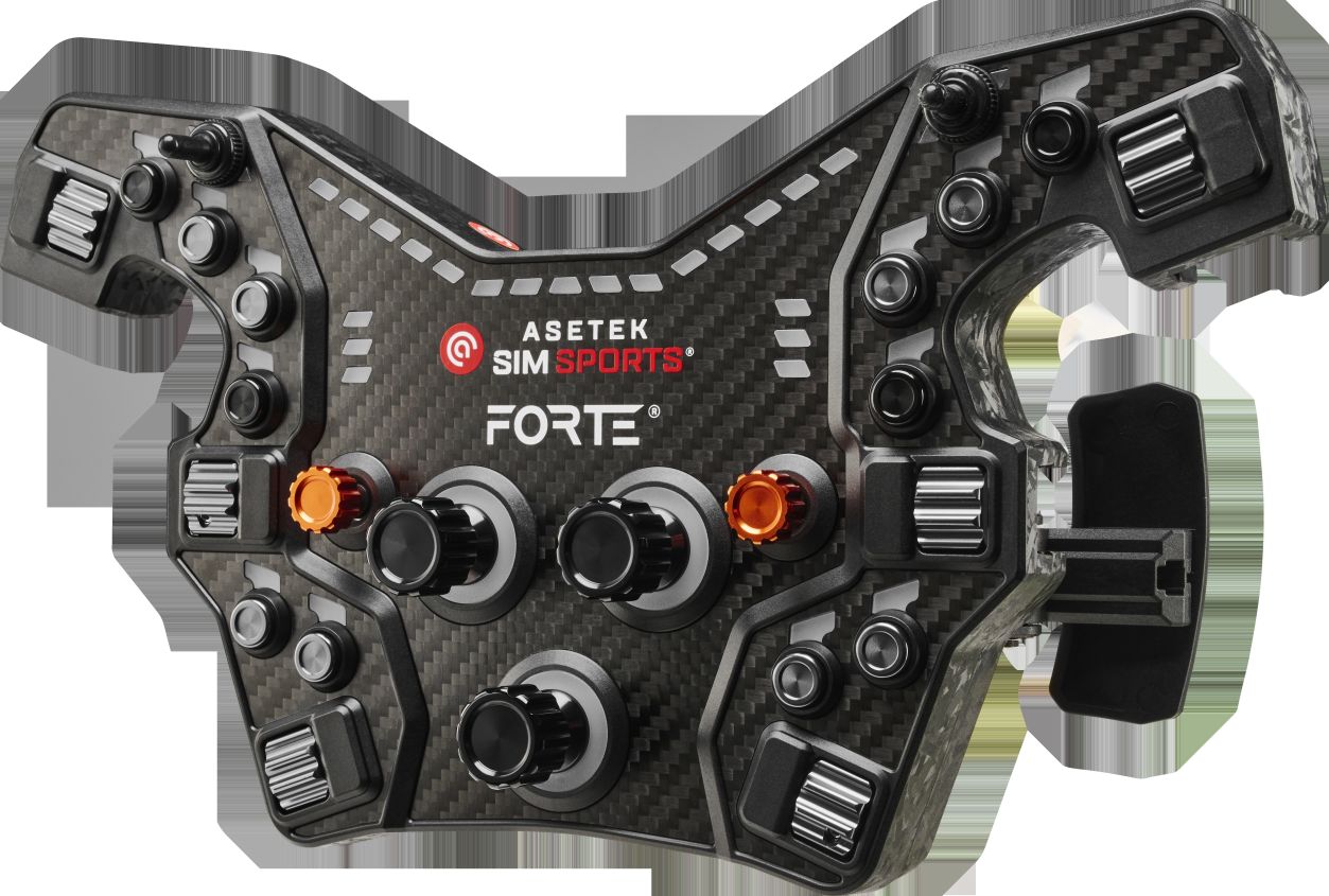 Asetek Forte® Formula Button Box (Black, Alu. Buttons)