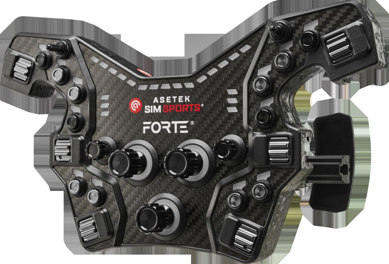 Asetek Forte® Formula Button Box (Black, Alu. Buttons)