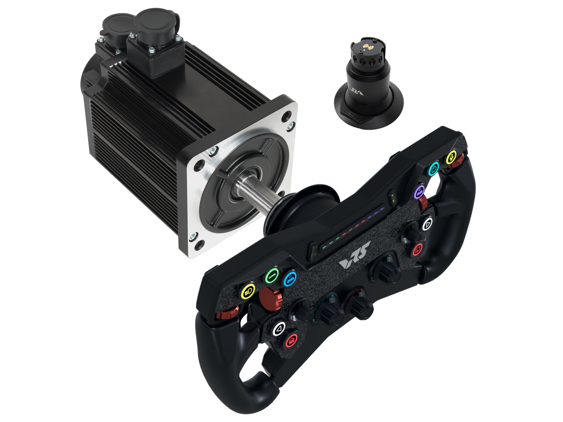 VRS R295 steering wheel + uDPF20 (9Nm) + QR Connect